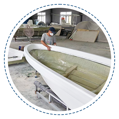 processo de fabricação de barcos de fibra de vidro para produção de barcos de pesca e barcos panga