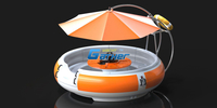 Festas de lazer em barco donut para churrasco de fibra de vidro