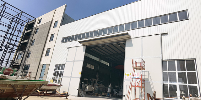 Exterior de empresa de fabricação marítima para fornecedor de barco comercial
