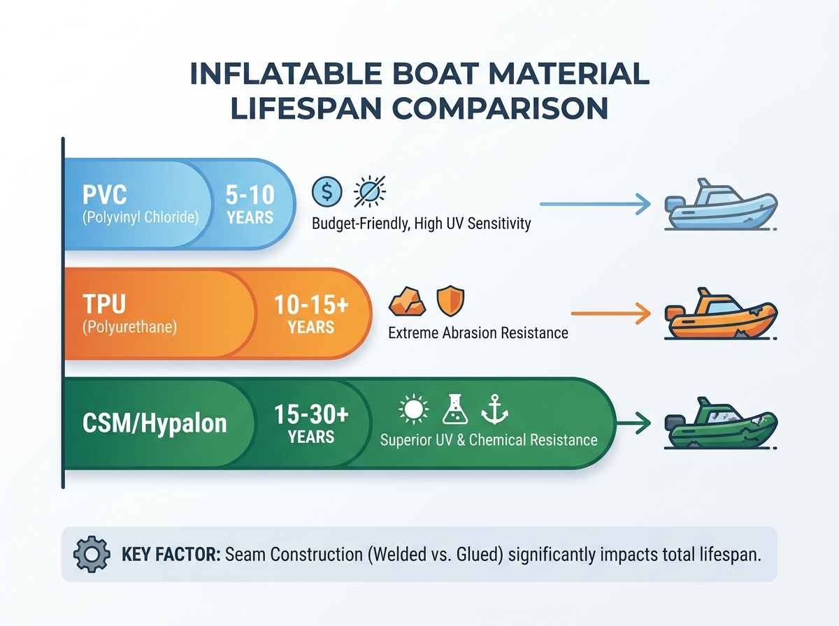 Materiais para barcos infl&aacute;veis
