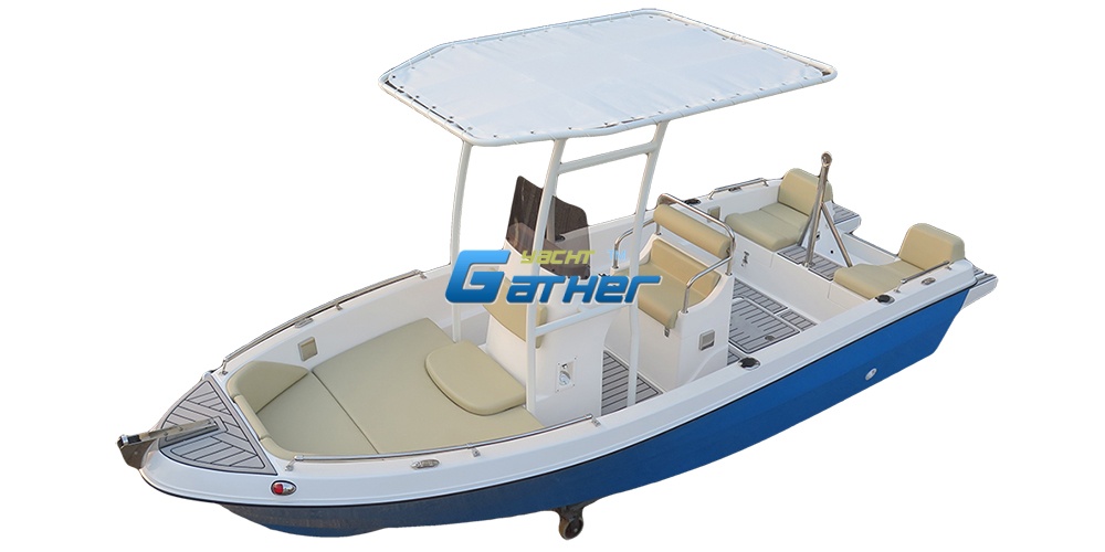 Reúna o barco de pesca na água
